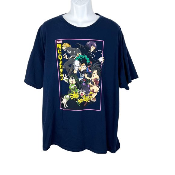 My Hero Academia Shirt Men 3XL Blue Graphic Funanimation Short Sleeve Anime - Picture 1 of 11